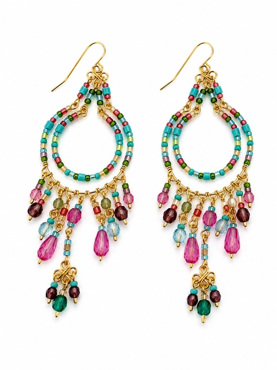 Venus and Vulcan Jewelry - Menorca Gem Chandelier Earrings